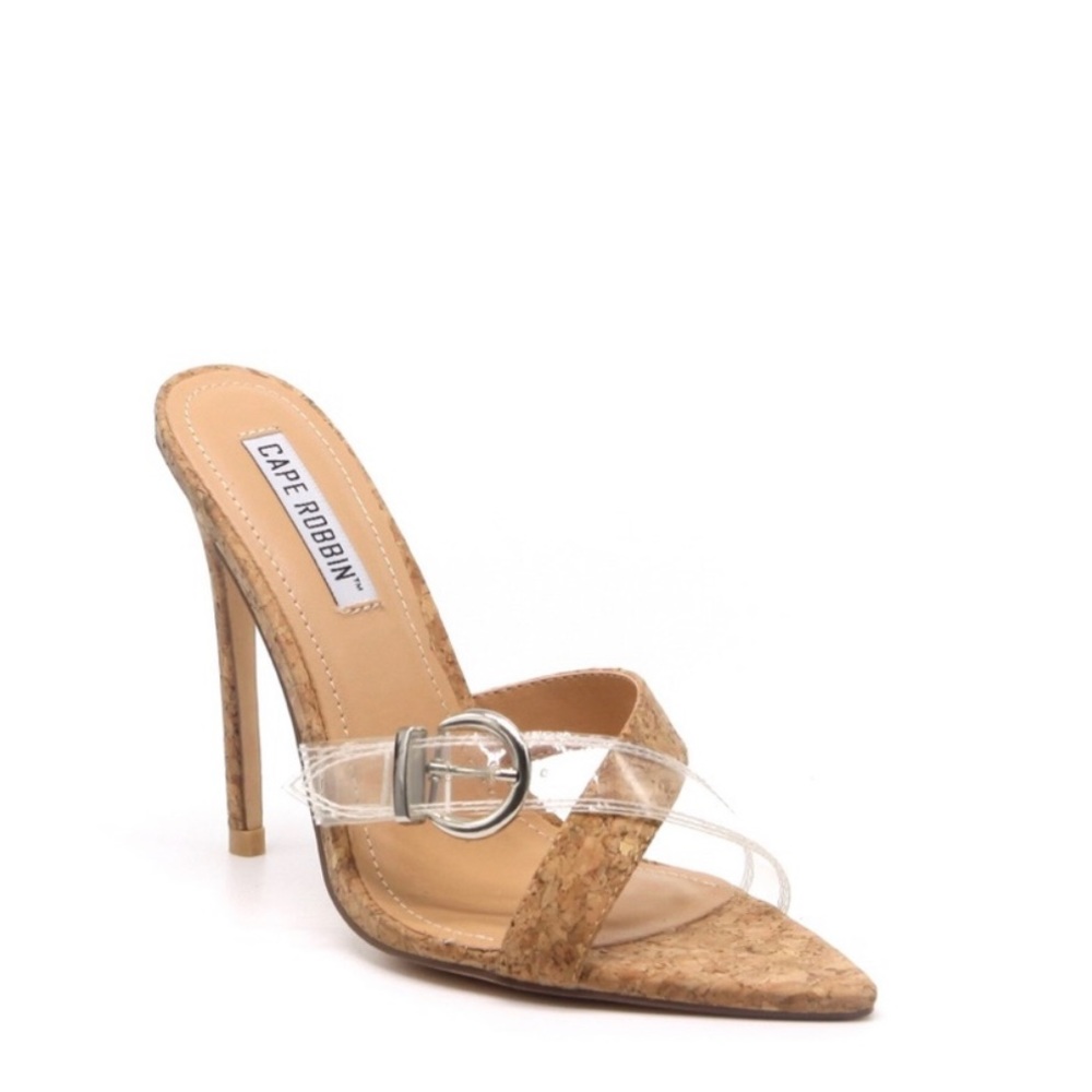 Ionic cork high heel